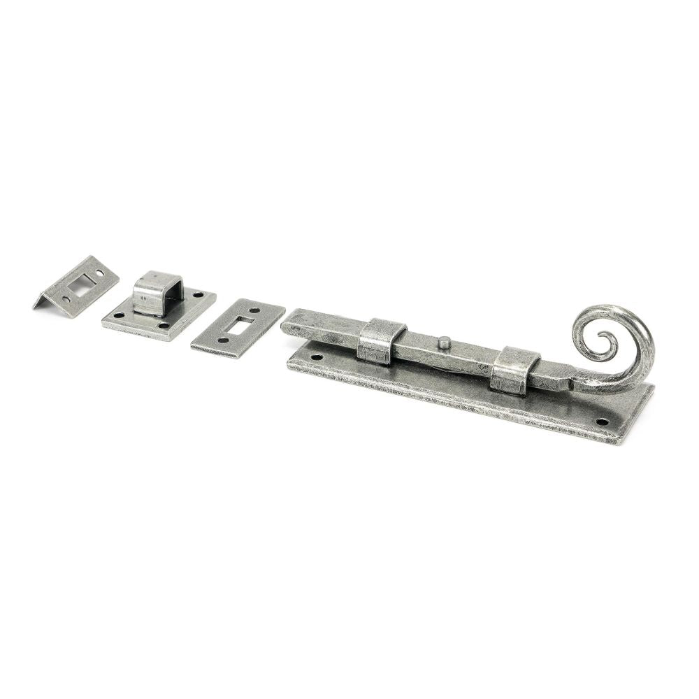 From The Anvil - Pewter 6" Monkeytail Universal Bolt | Sku. 46239 | Trade Door Handles.