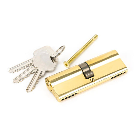 From The Anvil - Lacquered Brass 45/45 5pin Euro Cylinder | Sku. 46242 | Trade Door Handles.