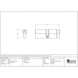 From The Anvil - Polished Chrome 45/45 5pin Euro Cylinder | Sku. 46243 | Trade Door Handles.