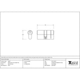 From The Anvil - Satin Chrome 30/30 5pin Euro Cylinder KA | Sku. 46247 | Trade Door Handles.