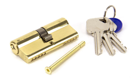 From The Anvil - Lacquered Brass 35/35 5pin Euro Cylinder KA | Sku. 46248 | Trade Door Handles.