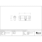 From The Anvil - Lacquered Brass 35/45 5pin Euro Cylinder KA | Sku. 46254 | Trade Door Handles.