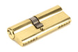 From The Anvil - Lacquered Brass 35/45 5pin Euro Cylinder KA | Sku. 46254 | Trade Door Handles.