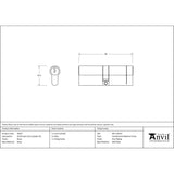 From The Anvil - Lacquered Brass 45/45 5pin Euro Cylinder KA | Sku. 46257 | Trade Door Handles.