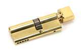 From The Anvil - Lacquered Brass 35T/45 5pin Euro Cylinder/Thumbturn | Sku. 46260 | Trade Door Handles.