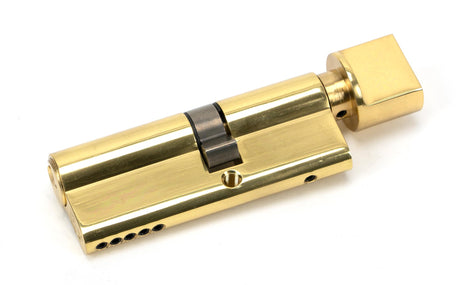 From The Anvil - Lacquered Brass 35T/45 5pin Euro Cylinder/Thumbturn | Sku. 46260 | Trade Door Handles.