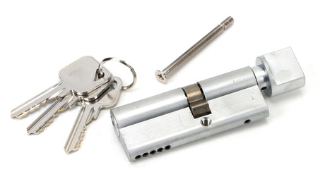 From The Anvil - Satin Chrome 35T/45 5pin Euro Cylinder/Thumbturn | Sku. 46262 | Trade Door Handles.