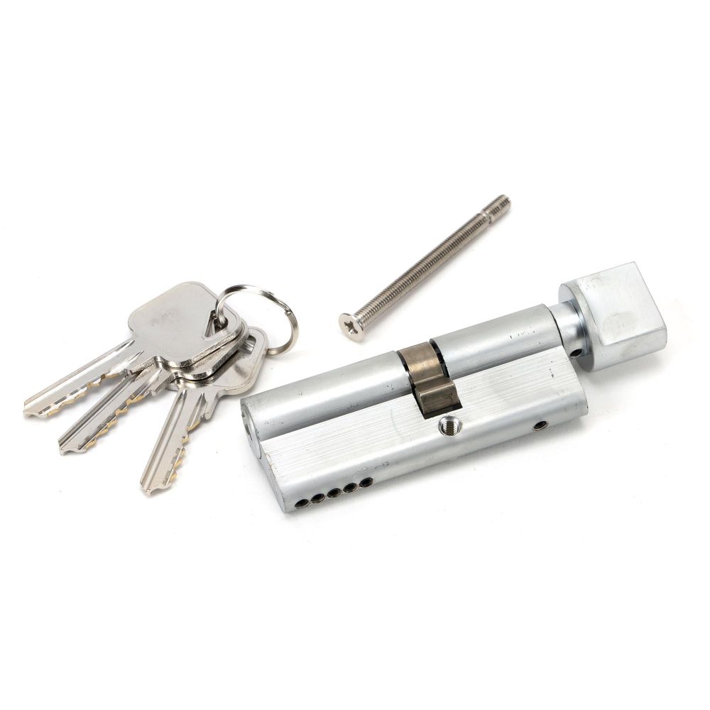 From The Anvil - Satin Chrome 35T/45 5pin Euro Cylinder/Thumbturn | Sku. 46262 | Trade Door Handles.