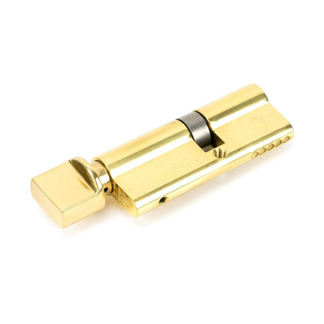 From The Anvil - Lacquered Brass 35/45T 5pin Euro Cylinder/Thumbturn | Sku. 46263 | Trade Door Handles.