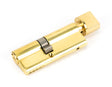 From The Anvil - Lacquered Brass 35/45T 5pin Euro Cylinder/Thumbturn | Sku. 46263 | Trade Door Handles.