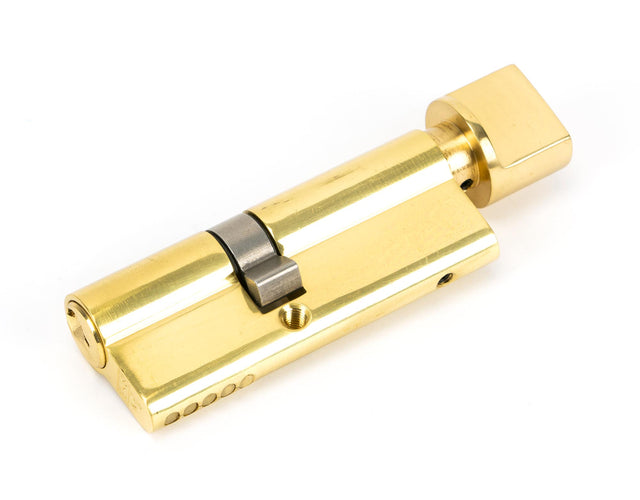 From The Anvil - Lacquered Brass 35/45T 5pin Euro Cylinder/Thumbturn | Sku. 46263 | Trade Door Handles.
