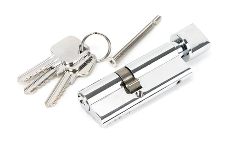 From The Anvil - Polished Chrome 35/45T 5pin Euro Cylinder/Thumbturn | Sku. 46264 | Trade Door Handles.