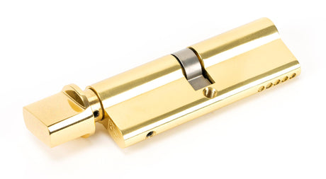 From The Anvil - Lacquered Brass 45/45 5pin Euro Cylinder/Thumbturn | Sku. 46266 | Trade Door Handles.