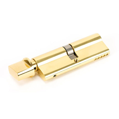 From The Anvil - Lacquered Brass 45/45 5pin Euro Cylinder/Thumbturn | Sku. 46266 | Trade Door Handles.