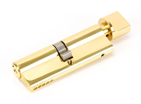 From The Anvil - Lacquered Brass 45/45 5pin Euro Cylinder/Thumbturn | Sku. 46266 | Trade Door Handles.