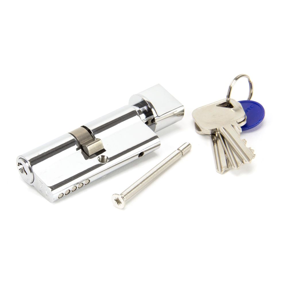 From The Anvil - Polished Chrome 35/35 5pin Euro Cylinder/Thumbturn KA | Sku. 46273 | Trade Door Handles.