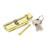 From The Anvil - Lacquered Brass 40/40 5pin Euro Cylinder/Thumbturn KA | Sku. 46275 | Trade Door Handles.