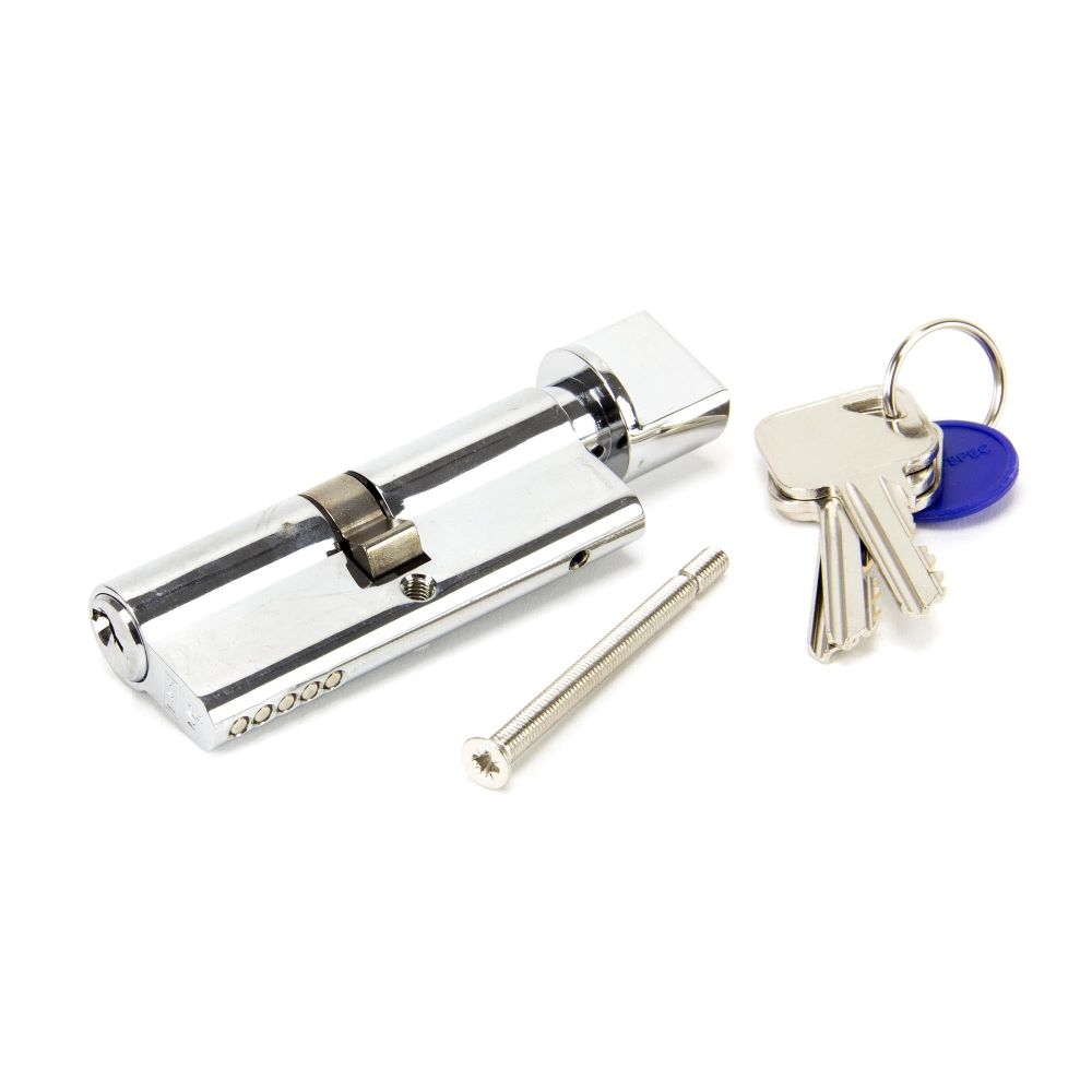 From The Anvil - Polished Chrome 40/40 5pin Euro Cylinder/Thumbturn KA | Sku. 46276 | Trade Door Handles.