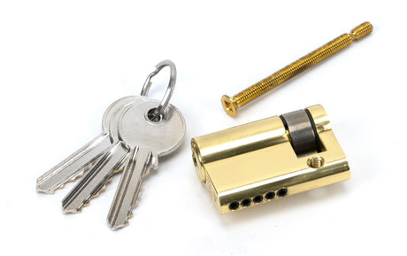 From The Anvil - Lacquered Brass 35/10 5pin Single Cylinder | Sku. 46281 | Trade Door Handles.