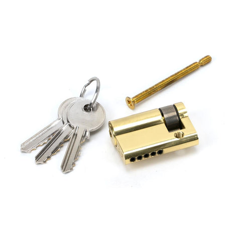 From The Anvil - Lacquered Brass 35/10 5pin Single Cylinder | Sku. 46281 | Trade Door Handles.