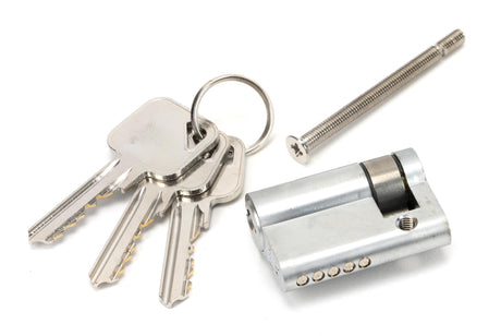 From The Anvil - Satin Chrome 35/10 5pin Single Cylinder | Sku. 46283 | Trade Door Handles.