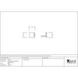 From The Anvil - Black Double Stud for Raised Black Bookcase Strip | Sku. 46286 | Trade Door Handles.