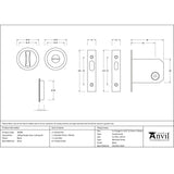 From The Anvil - Black Sliding/Pocket Door Locking Kit | Sku. 46288 | Trade Door Handles.