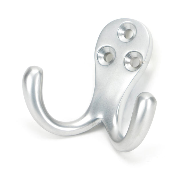 From The Anvil - Satin Chrome Celtic Double Robe Hook | Sku. 46302 | Trade Door Handles.