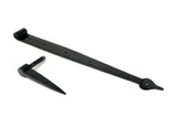 From The Anvil - Black 24" Band & Spike Hinge (Pair) | Sku. 46383 | Trade Door Handles.