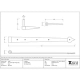 From The Anvil - Black 24" Band & Spike Hinge (Pair) | Sku. 46383 | Trade Door Handles.