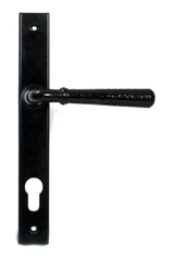 From The Anvil - Black Hammered Newbury Slimline Espag. Lock Set | Sku. 46387 | Trade Door Handles.