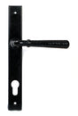 From The Anvil - Black Hammered Newbury Slimline Espag. Lock Set | Sku. 46387 | Trade Door Handles.