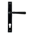 From The Anvil - Black Hammered Newbury Slimline Espag. Lock Set | Sku. 46387 | Trade Door Handles.