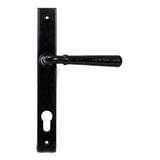 From The Anvil - Black Hammered Newbury Slimline Espag. Lock Set | Sku. 46387 | Trade Door Handles.