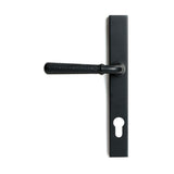 From The Anvil - Matt Black Hammered Newbury Slimline Espag. Lock Set | Sku. 46388 | Trade Door Handles.