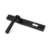 From The Anvil - Matt Black Hammered Newbury Slimline Espag. Lock Set | Sku. 46388 | Trade Door Handles.