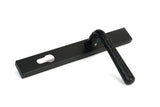 From The Anvil - Matt Black Hammered Newbury Slimline Espag. Lock Set | Sku. 46388 | Trade Door Handles.