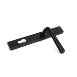 From The Anvil - Matt Black Hammered Newbury Slimline Espag. Lock Set | Sku. 46388 | Trade Door Handles.