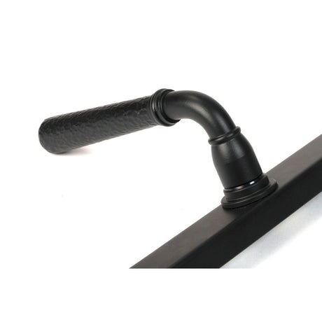 From The Anvil - Matt Black Hammered Newbury Slimline Espag. Lock Set | Sku. 46388 | Trade Door Handles.