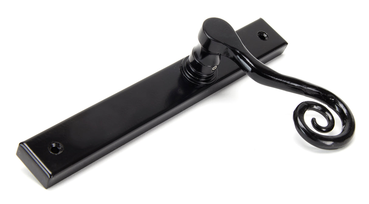 From The Anvil - Black Monkeytail Slimline Lever Espag. Latch Set - LH | Sku. 46397L | Trade Door Handles.