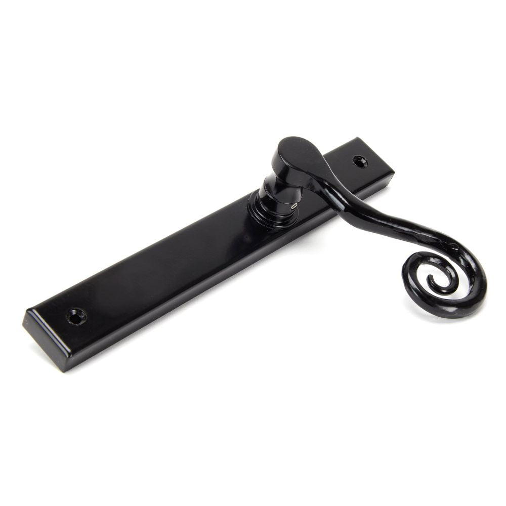 From The Anvil - Black Monkeytail Slimline Lever Espag. Latch Set - LH | Sku. 46397L | Trade Door Handles.