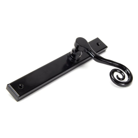From The Anvil - Black Monkeytail Slimline Lever Espag. Latch Set - LH | Sku. 46397L | Trade Door Handles.