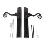 From The Anvil - Black Monkeytail Slimline Lever Espag. Latch Set - LH | Sku. 46397L | Trade Door Handles.