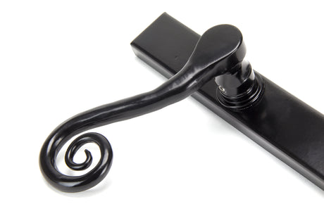 From The Anvil - Black Monkeytail Slimline Lever Espag. Latch Set - LH | Sku. 46397L | Trade Door Handles.