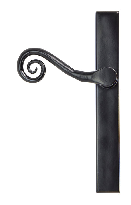 From The Anvil - Black Monkeytail Slimline Lever Espag. Latch Set - LH | Sku. 46397L | Trade Door Handles.