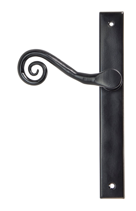 From The Anvil - Black Monkeytail Slimline Lever Espag. Latch Set - RH | Sku. 46397R | Trade Door Handles.