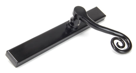 From The Anvil - Black Monkeytail Slimline Lever Espag. Latch Set - RH | Sku. 46397R | Trade Door Handles.