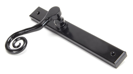 From The Anvil - Black Monkeytail Slimline Lever Espag. Latch Set - RH | Sku. 46397R | Trade Door Handles.