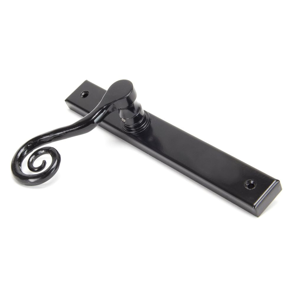 From The Anvil - Black Monkeytail Slimline Lever Espag. Latch Set - RH | Sku. 46397R | Trade Door Handles.