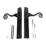 From The Anvil - Black Monkeytail Slimline Lever Espag. Latch Set - RH | Sku. 46397R | Trade Door Handles.